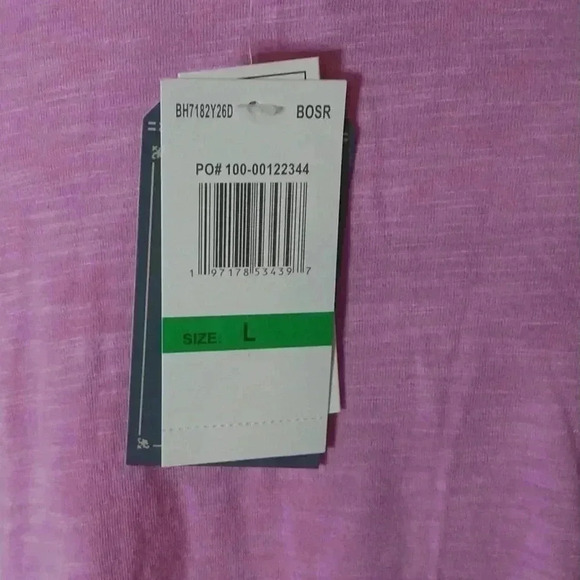 Short Bell Sleeve Scoop Neck Placement Tie Dye Knit Tee - Picture 4 of 8